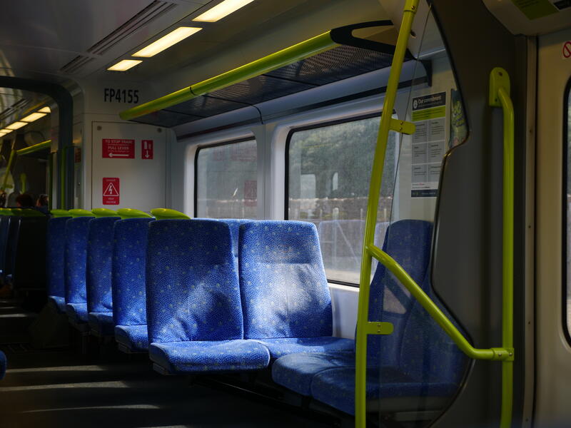 An empty train.